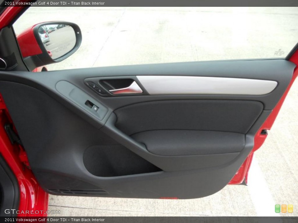 Titan Black Interior Door Panel for the 2011 Volkswagen Golf 4 Door TDI #45941295