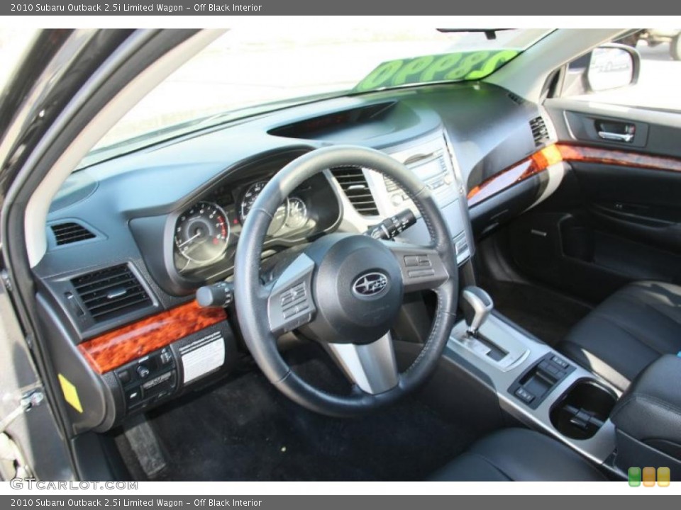 Off Black Interior Photo for the 2010 Subaru Outback 2.5i Limited Wagon #45944400