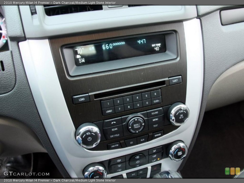 Dark Charcoal/Medium Light Stone Interior Controls for the 2010 Mercury Milan I4 Premier #45948129