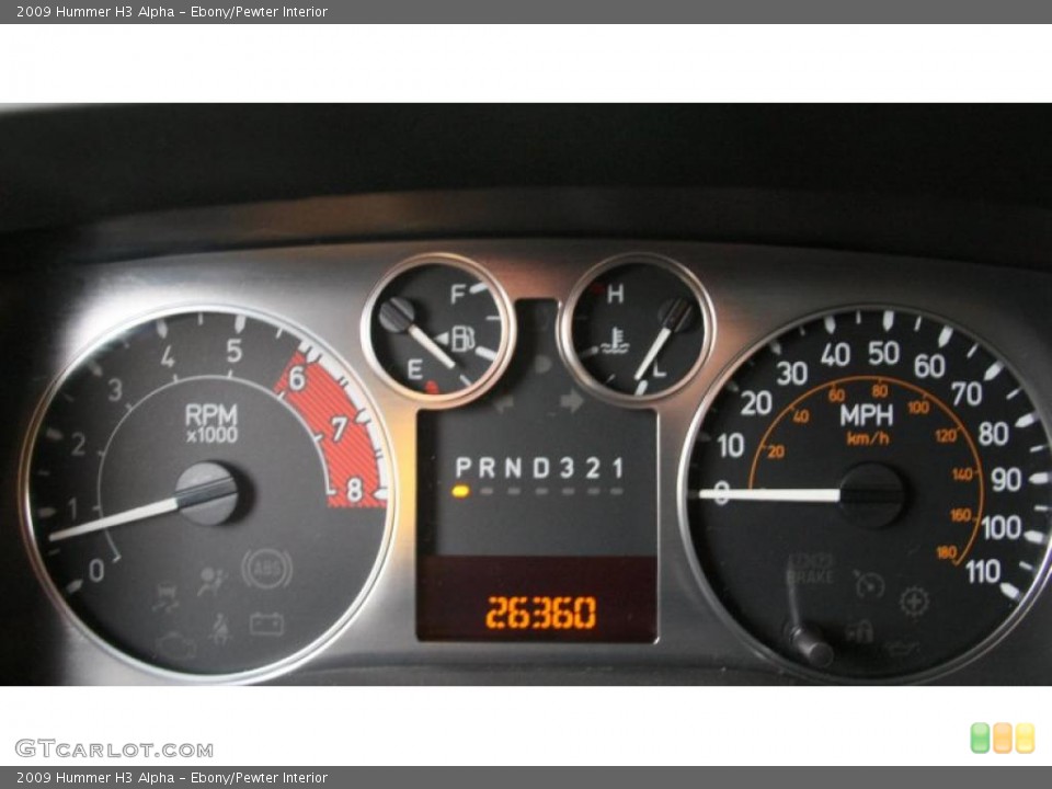 Ebony/Pewter Interior Gauges for the 2009 Hummer H3 Alpha #45949029