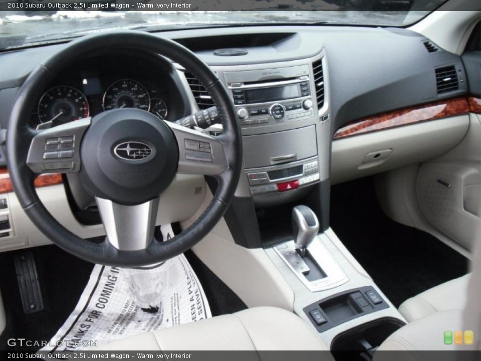 Warm Ivory Interior Dashboard for the 2010 Subaru Outback 2.5i Limited Wagon #45949278