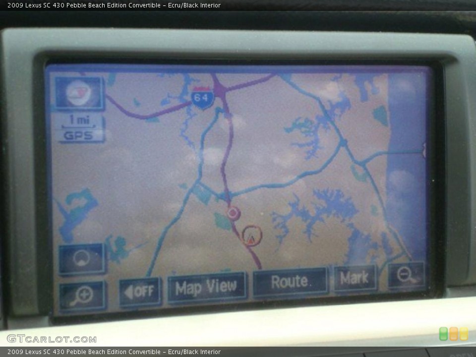 Ecru/Black Interior Navigation for the 2009 Lexus SC 430 Pebble Beach Edition Convertible #45949818