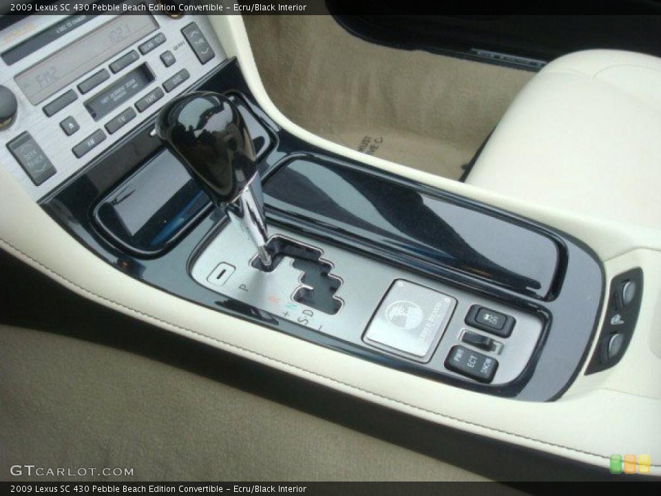 Ecru/Black Interior Transmission for the 2009 Lexus SC 430 Pebble Beach Edition Convertible #45949827