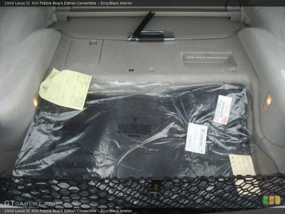 Ecru/Black Interior Trunk for the 2009 Lexus SC 430 Pebble Beach Edition Convertible #45949854