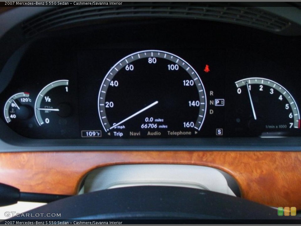 Cashmere/Savanna Interior Gauges for the 2007 Mercedes-Benz S 550 Sedan #45951228