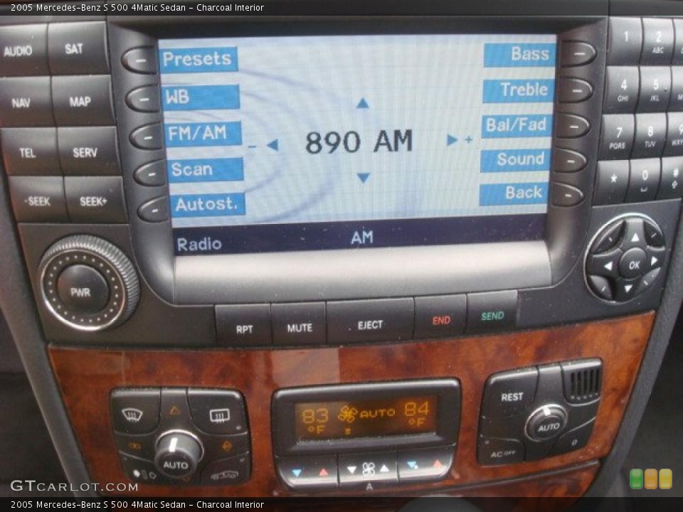 Charcoal Interior Controls for the 2005 Mercedes-Benz S 500 4Matic Sedan #45951468