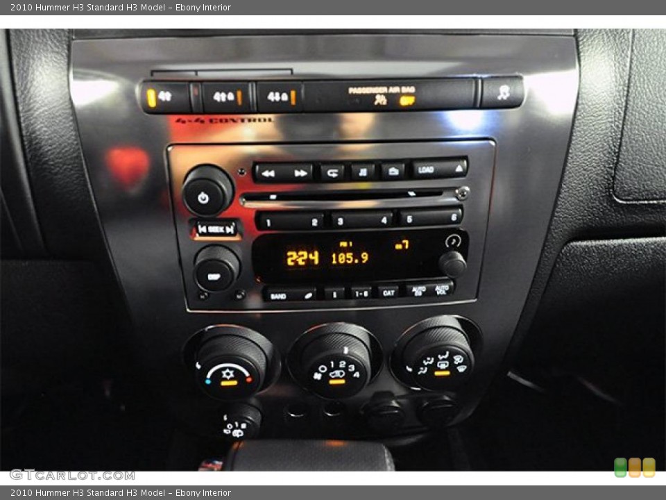 Ebony Interior Controls for the 2010 Hummer H3  #45953656