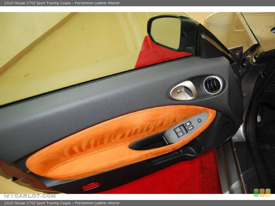 Persimmon Leather Interior Door Panel for the 2010 Nissan 370Z Sport Touring Coupe #45959117