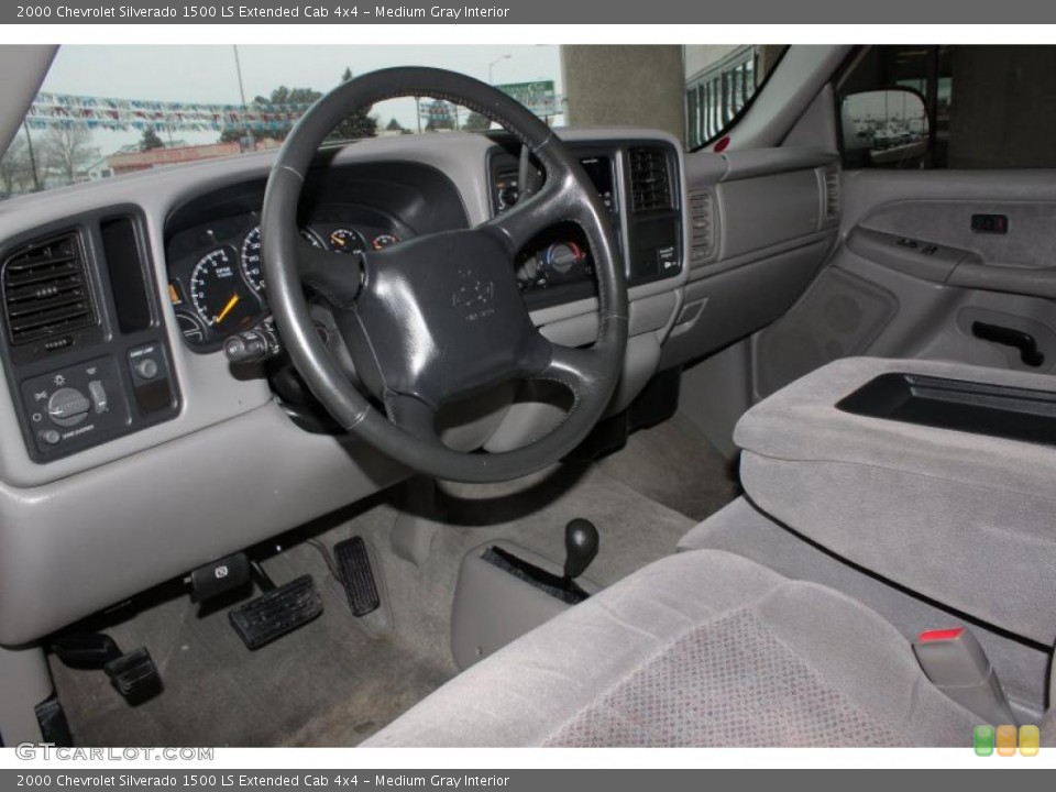 Medium Gray Interior Prime Interior for the 2000 Chevrolet Silverado 1500 LS Extended Cab 4x4 #45963467