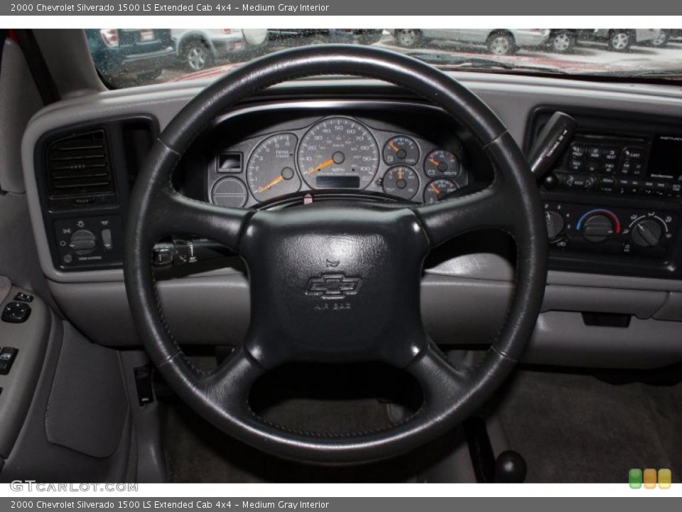 Medium Gray Interior Steering Wheel for the 2000 Chevrolet Silverado 1500 LS Extended Cab 4x4 #45963476