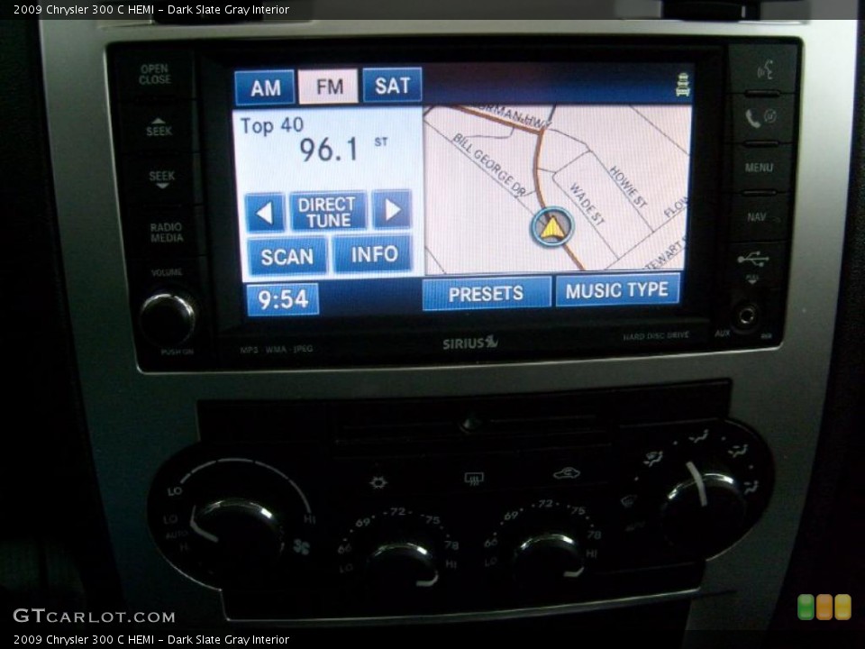Dark Slate Gray Interior Navigation for the 2009 Chrysler 300 C HEMI #45963770