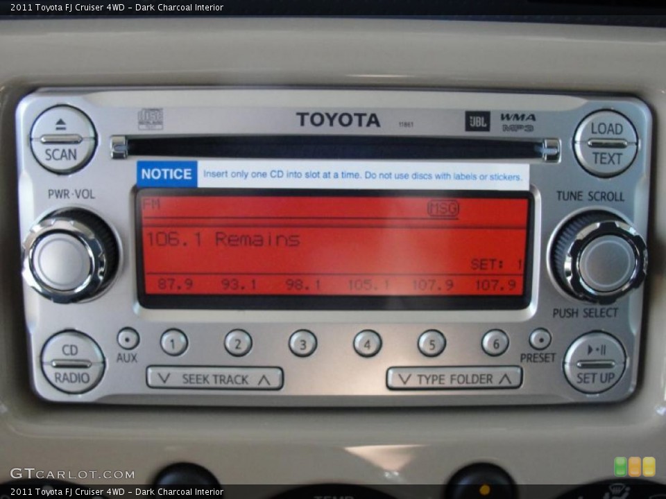 Dark Charcoal Interior Controls for the 2011 Toyota FJ Cruiser 4WD #45964658