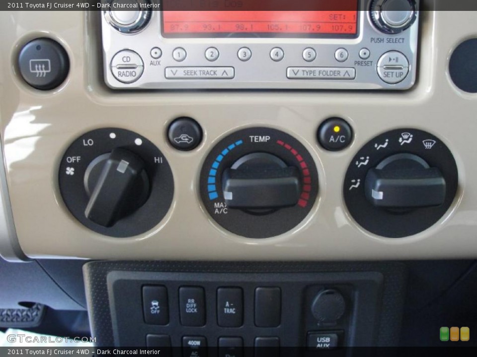 Dark Charcoal Interior Controls for the 2011 Toyota FJ Cruiser 4WD #45964661