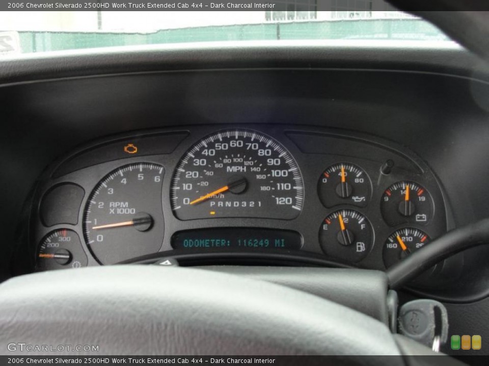 Dark Charcoal Interior Gauges for the 2006 Chevrolet Silverado 2500HD Work Truck Extended Cab 4x4 #45965852