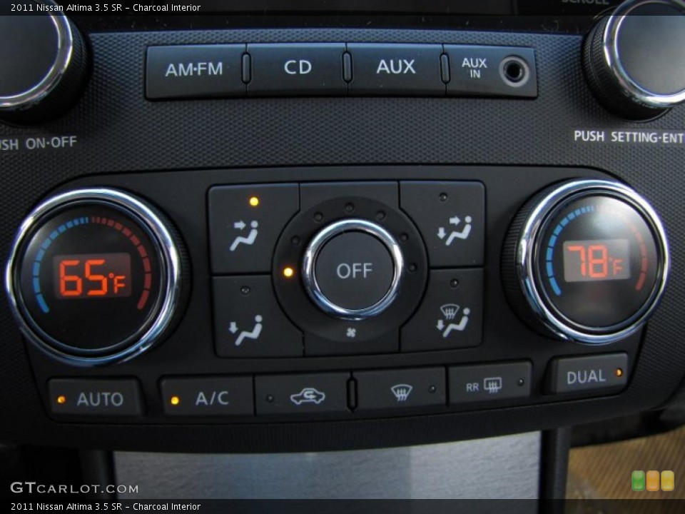 Charcoal Interior Controls for the 2011 Nissan Altima 3.5 SR #45968813
