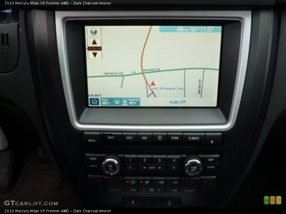 Dark Charcoal Interior Navigation for the 2010 Mercury Milan V6 Premier AWD #45972023