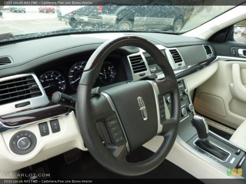 Cashmere/Fine Line Ebony Interior Steering Wheel for the 2010 Lincoln MKS FWD #45972362