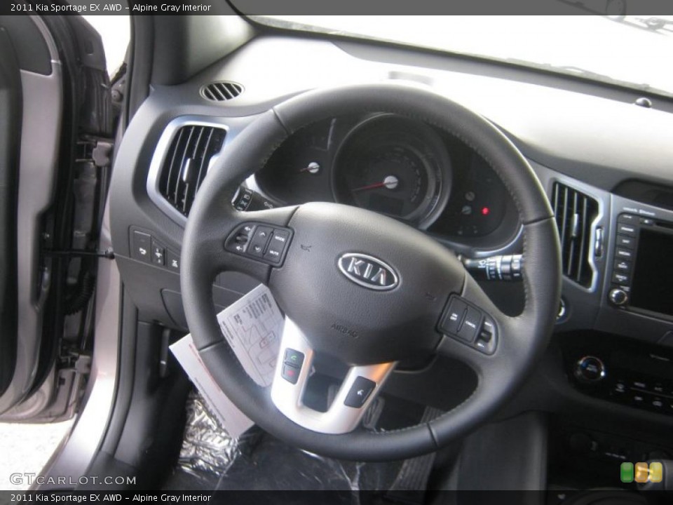 Alpine Gray Interior Steering Wheel for the 2011 Kia Sportage EX AWD #45976019