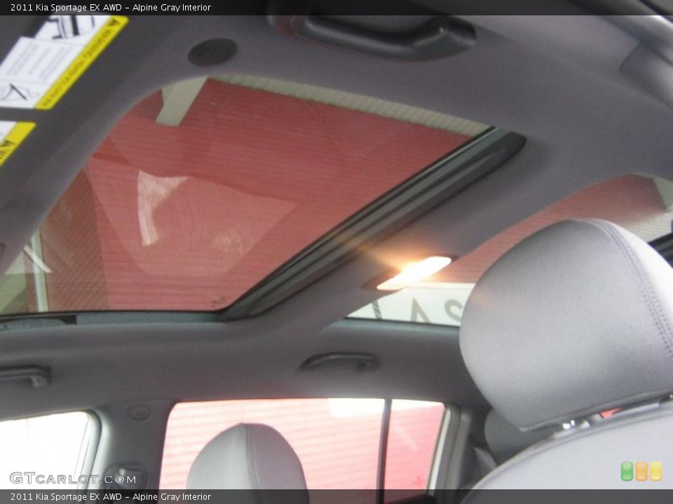 Alpine Gray Interior Sunroof for the 2011 Kia Sportage EX AWD #45976061