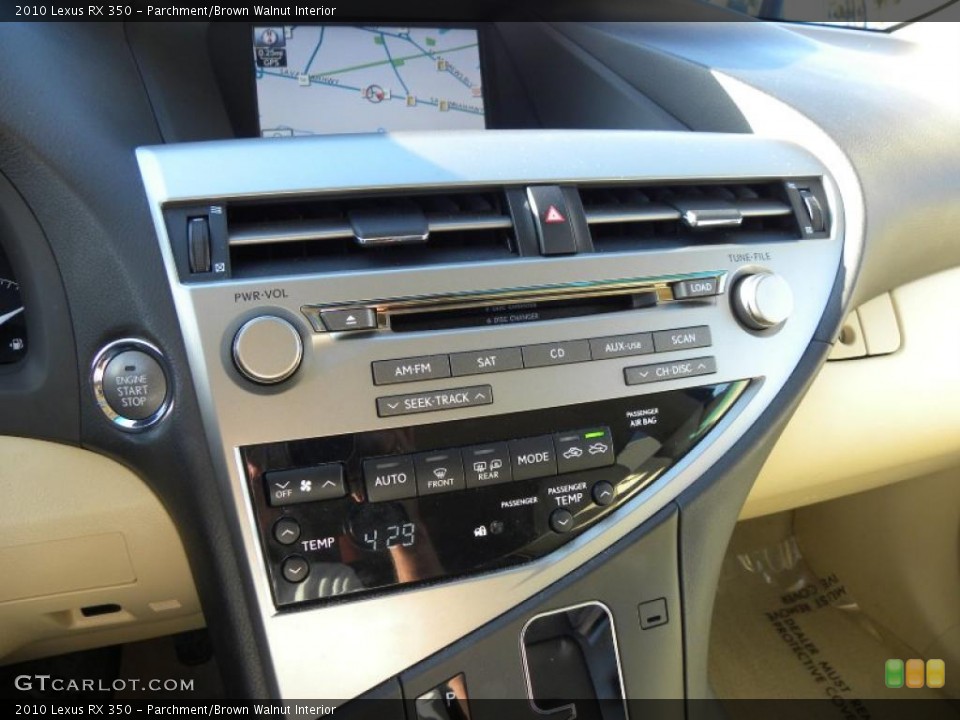 Parchment/Brown Walnut Interior Controls for the 2010 Lexus RX 350 #45977012