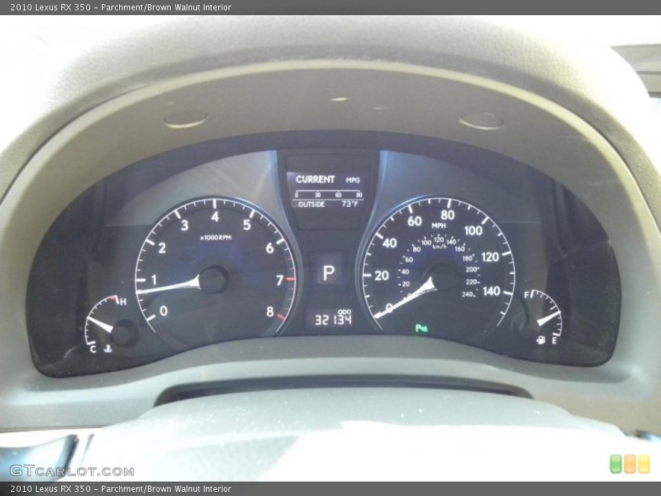 Parchment/Brown Walnut Interior Gauges for the 2010 Lexus RX 350 #45977054