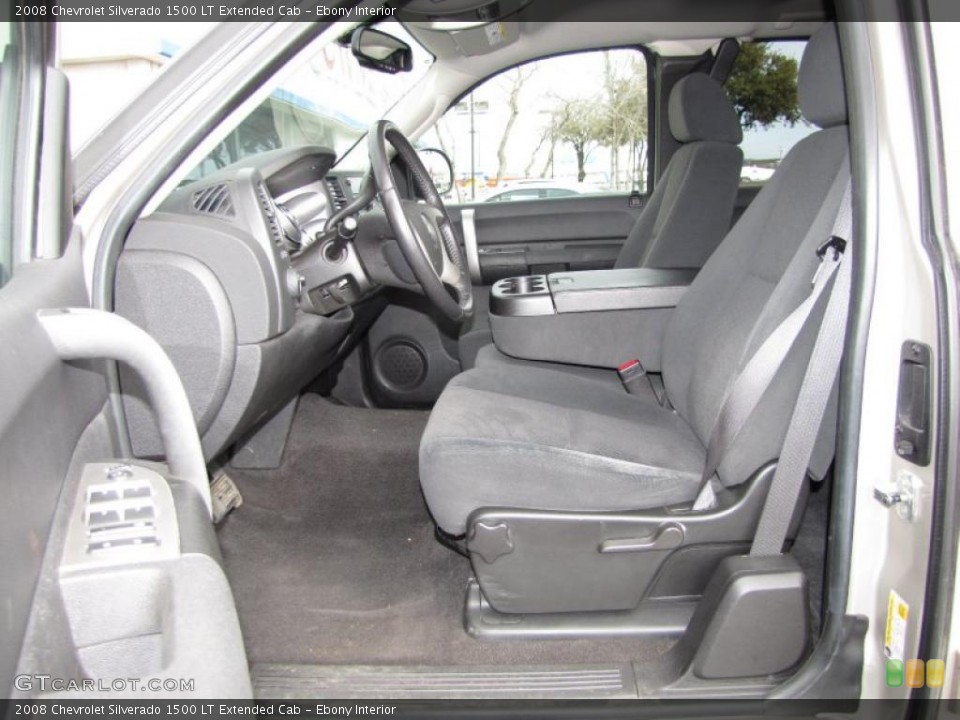 Ebony Interior Photo for the 2008 Chevrolet Silverado 1500 LT Extended Cab #45981068