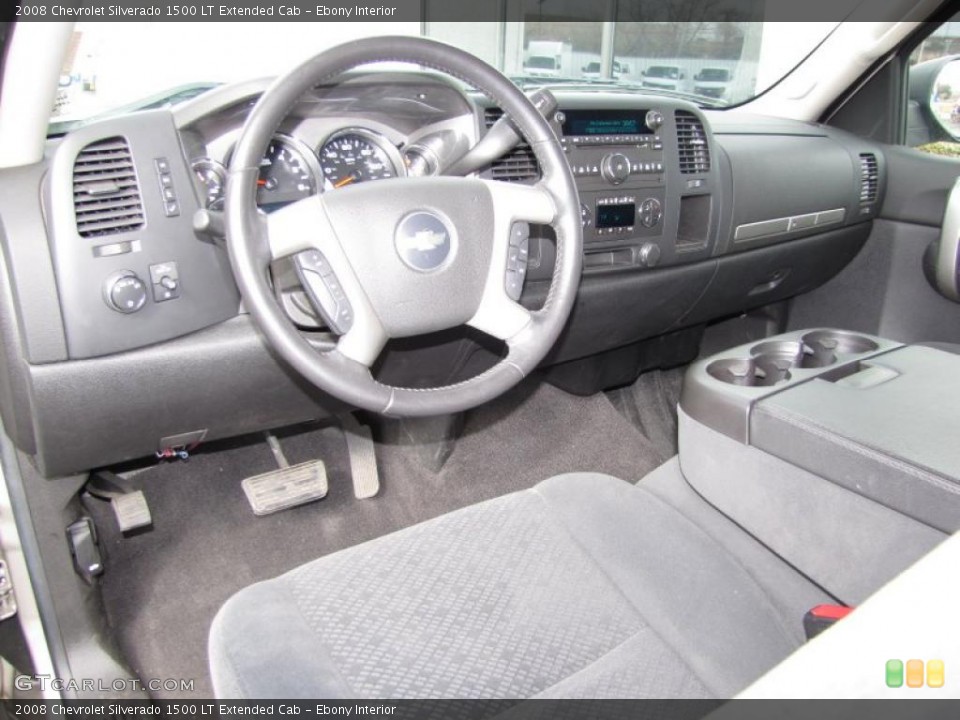 Ebony Interior Prime Interior for the 2008 Chevrolet Silverado 1500 LT Extended Cab #45981134
