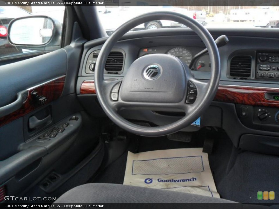 Deep Slate Blue Interior Steering Wheel for the 2001 Mercury Grand Marquis GS #45986126
