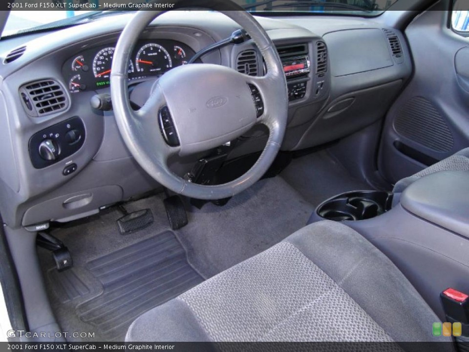 Medium Graphite Interior Prime Interior for the 2001 Ford F150 XLT SuperCab #45987590