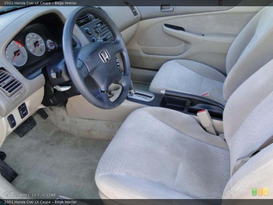 Beige Interior Photo for the 2001 Honda Civic LX Coupe #45987848