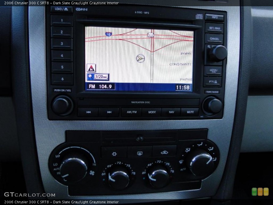 Dark Slate Gray/Light Graystone Interior Navigation for the 2006 Chrysler 300 C SRT8 #45987962