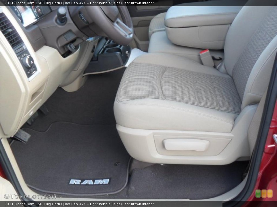 Light Pebble Beige/Bark Brown Interior Photo for the 2011 Dodge Ram 1500 Big Horn Quad Cab 4x4 #45989075