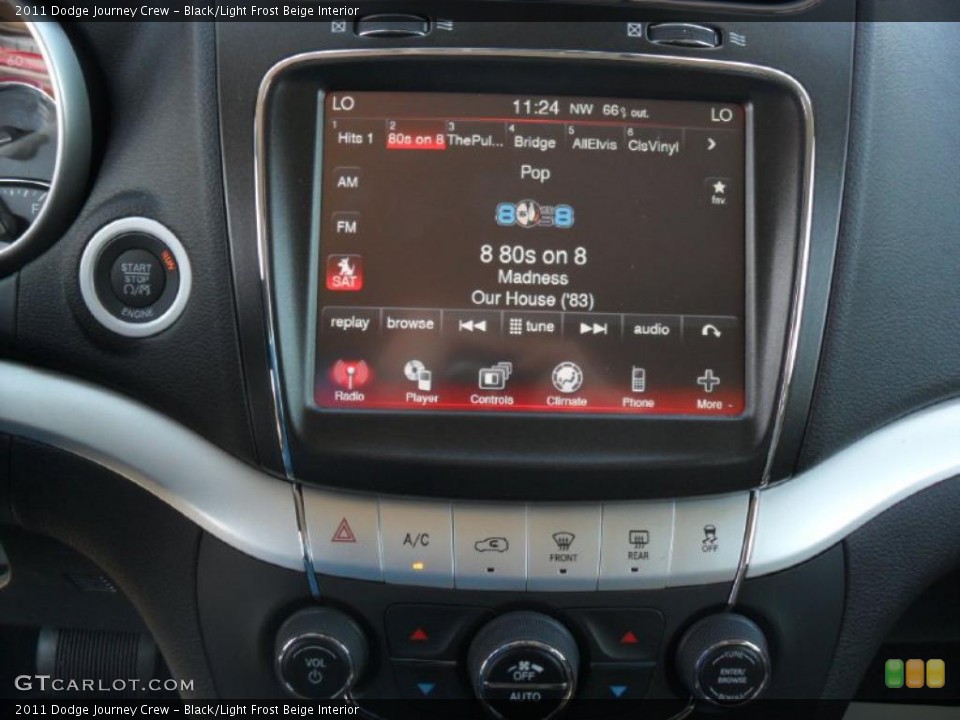 Black/Light Frost Beige Interior Controls for the 2011 Dodge Journey Crew #45989111