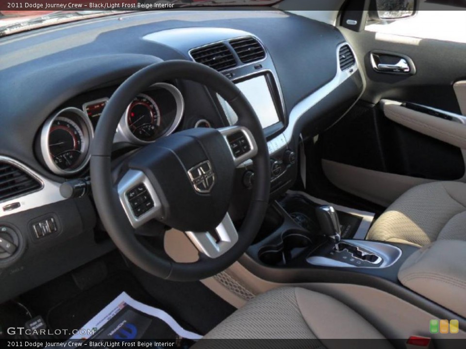 Black/Light Frost Beige Interior Prime Interior for the 2011 Dodge Journey Crew #45989297