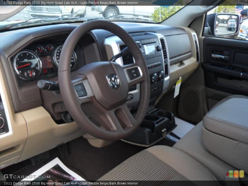 Light Pebble Beige/Bark Brown Interior Prime Interior for the 2011 Dodge Ram 1500 Big Horn Quad Cab 4x4 #45989432