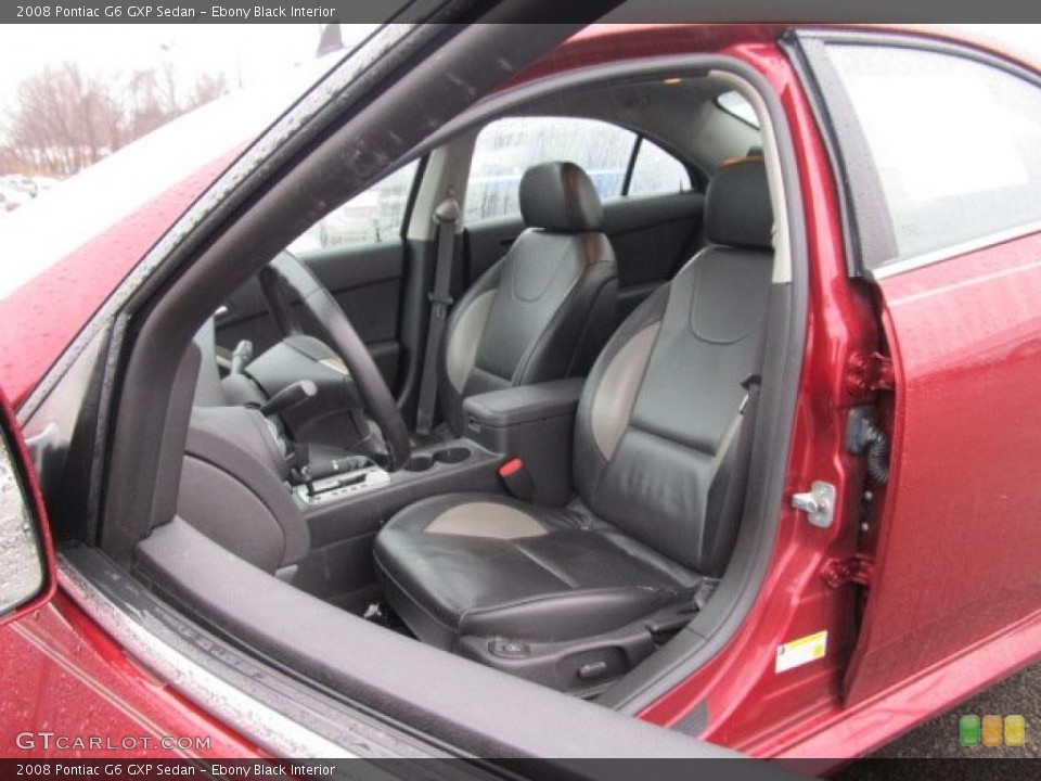 Ebony Black Interior Photo for the 2008 Pontiac G6 GXP Sedan #45993653