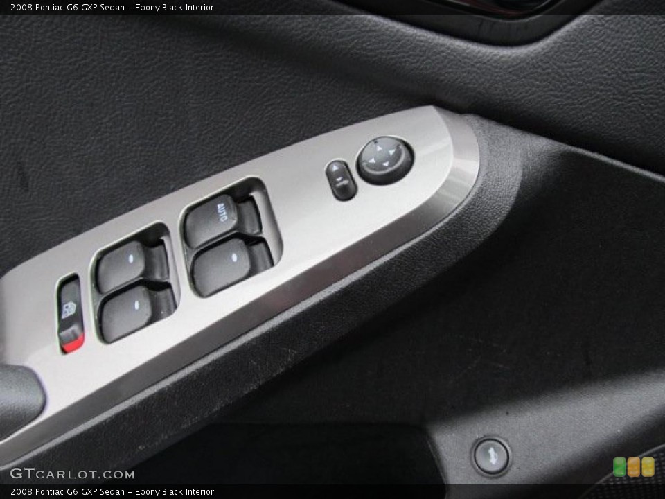 Ebony Black Interior Controls for the 2008 Pontiac G6 GXP Sedan #45993686