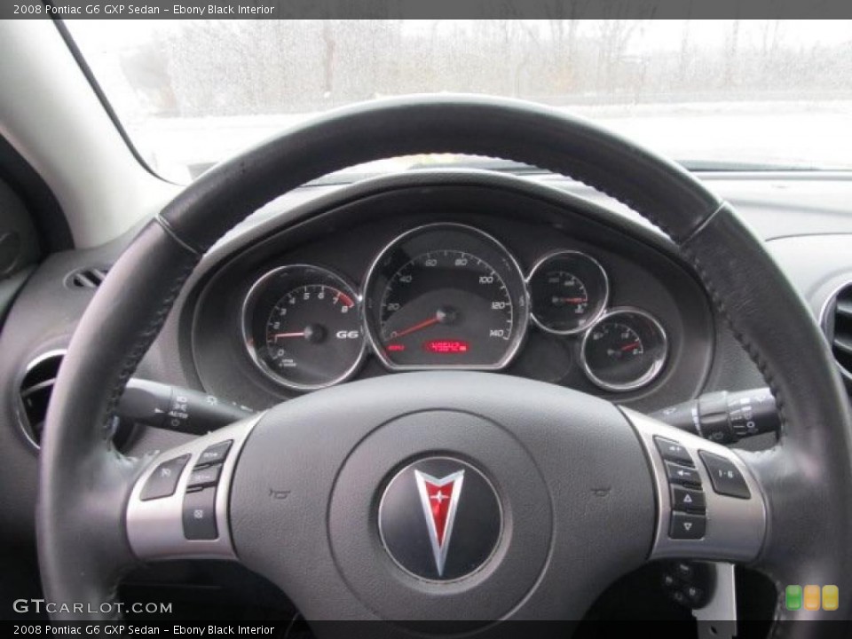 Ebony Black Interior Steering Wheel for the 2008 Pontiac G6 GXP Sedan #45993805