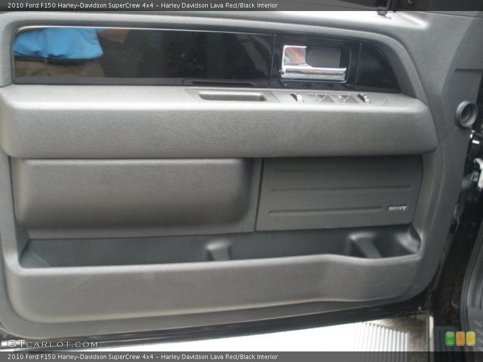 Harley Davidson Lava Red/Black Interior Door Panel for the 2010 Ford F150 Harley-Davidson SuperCrew 4x4 #45994688