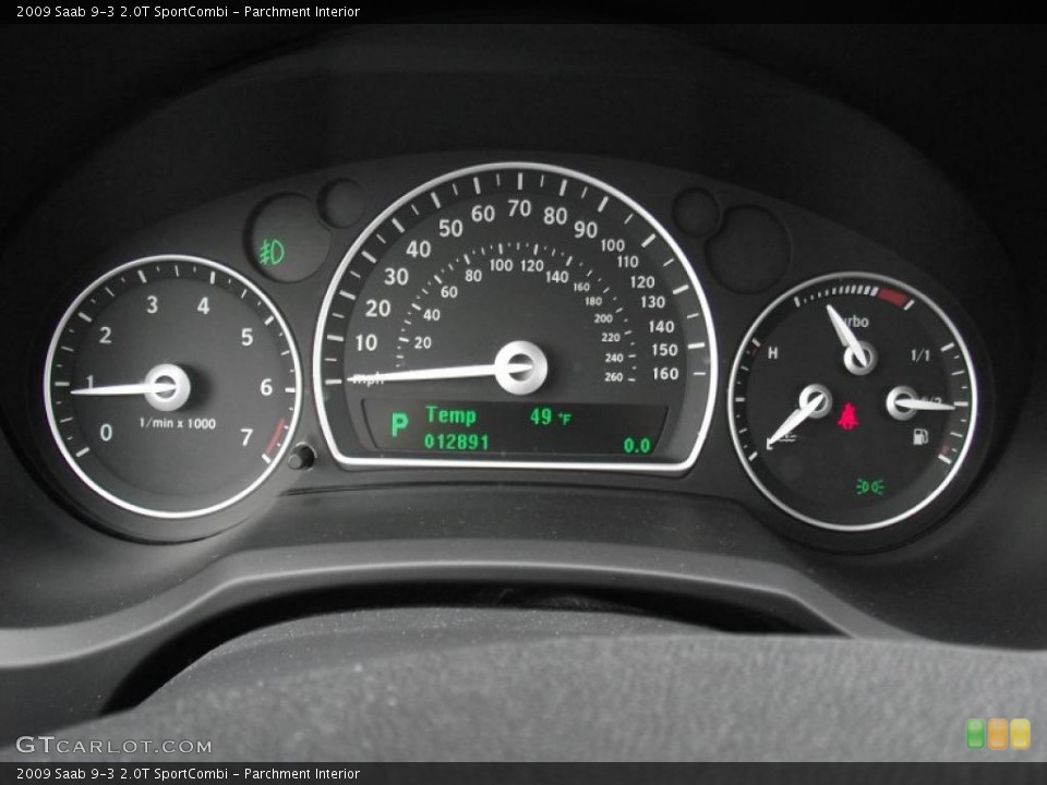 Parchment Interior Gauges for the 2009 Saab 9-3 2.0T SportCombi #45997571