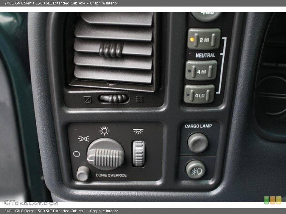 Graphite Interior Controls for the 2001 GMC Sierra 1500 SLE Extended Cab 4x4 #46001051