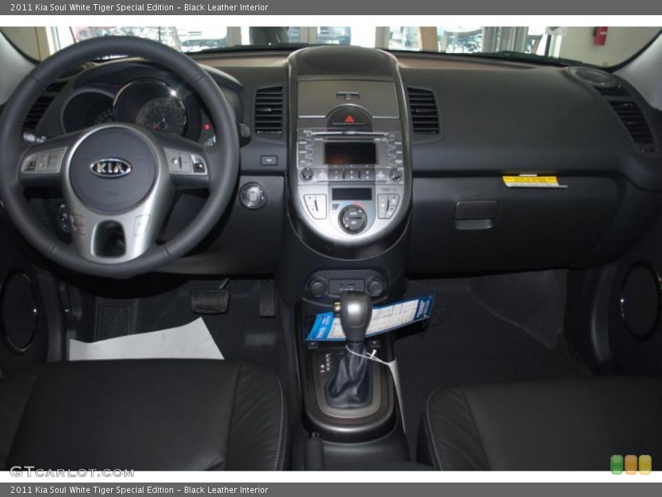 Black Leather Interior Dashboard for the 2011 Kia Soul White Tiger Special Edition #46005082