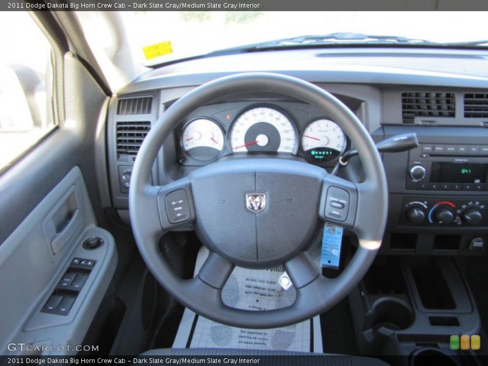 Dark Slate Gray/Medium Slate Gray Interior Steering Wheel for the 2011 Dodge Dakota Big Horn Crew Cab #46006704