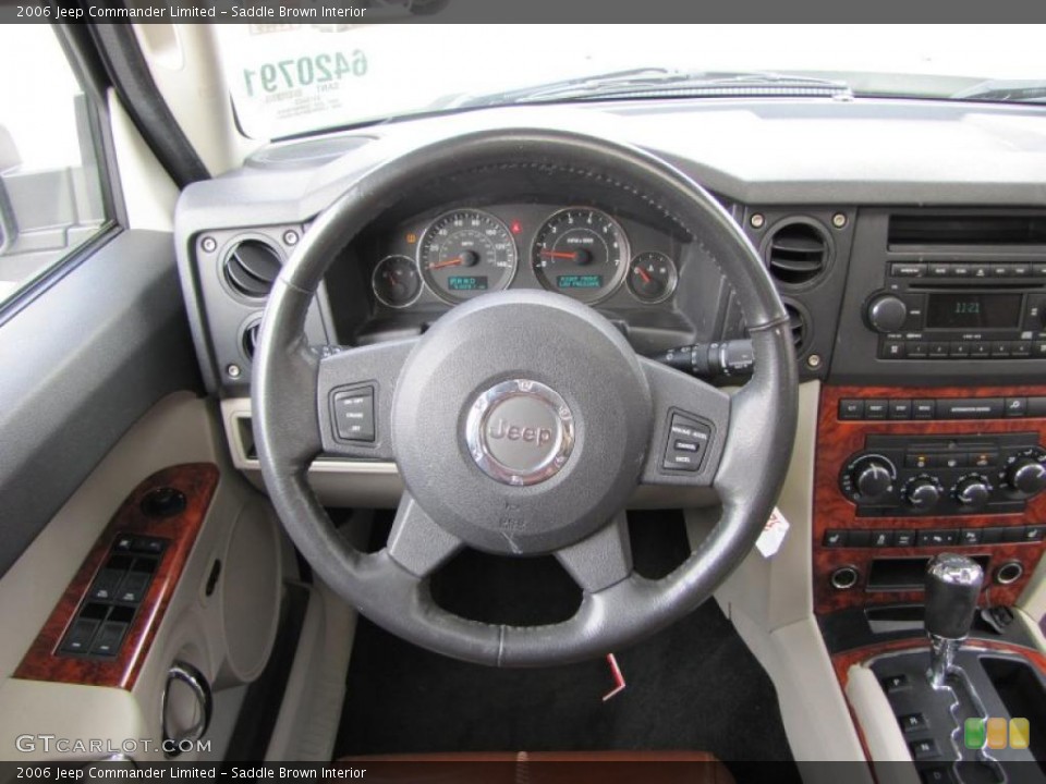 Saddle Brown Interior Steering Wheel for the 2006 Jeep Commander Limited #46009877