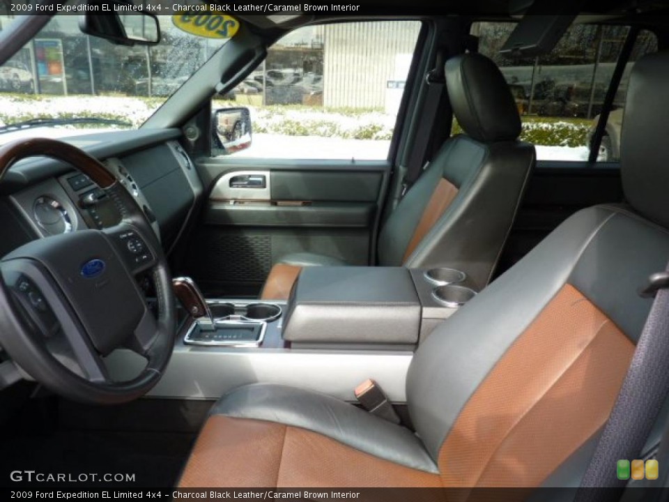 Charcoal Black Leather/Caramel Brown Interior Photo for the 2009 Ford Expedition EL Limited 4x4 #46010566