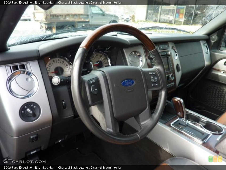 Charcoal Black Leather/Caramel Brown Interior Dashboard for the 2009 Ford Expedition EL Limited 4x4 #46010578