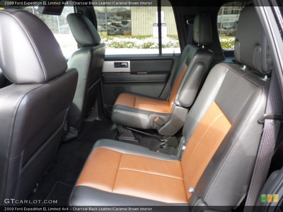 Charcoal Black Leather/Caramel Brown Interior Photo for the 2009 Ford Expedition EL Limited 4x4 #46010677