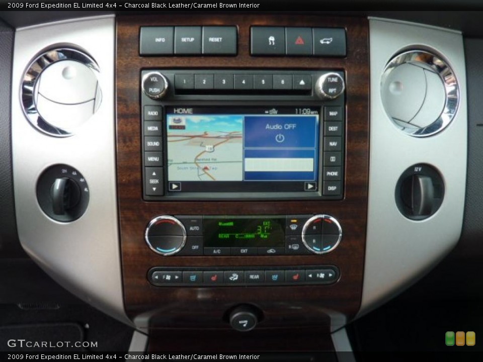 Charcoal Black Leather/Caramel Brown Interior Controls for the 2009 Ford Expedition EL Limited 4x4 #46010713