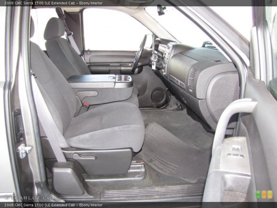 Ebony Interior Photo for the 2008 GMC Sierra 1500 SLE Extended Cab #46016560