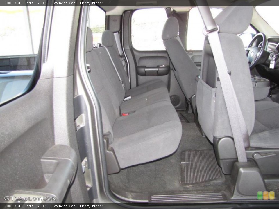 Ebony Interior Photo for the 2008 GMC Sierra 1500 SLE Extended Cab #46016575